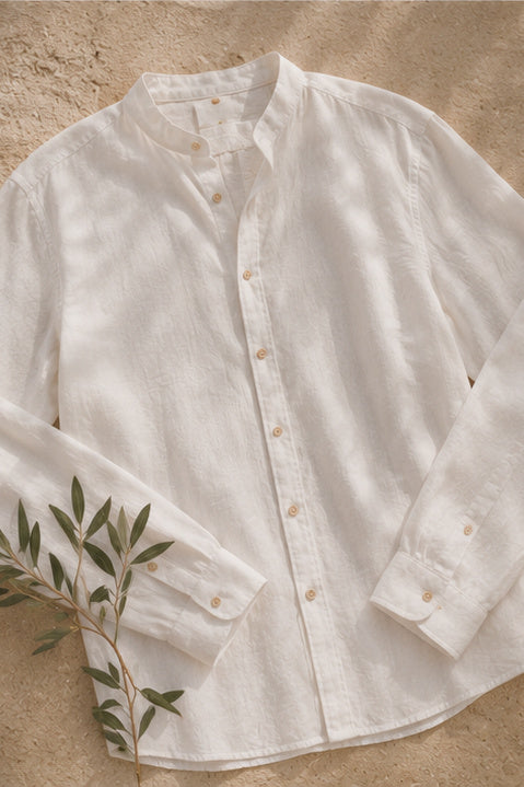 Chemise en lin "Ombra d'Ulivo"