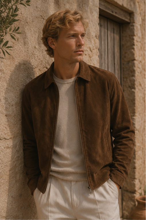 Veste en daim "Patina"