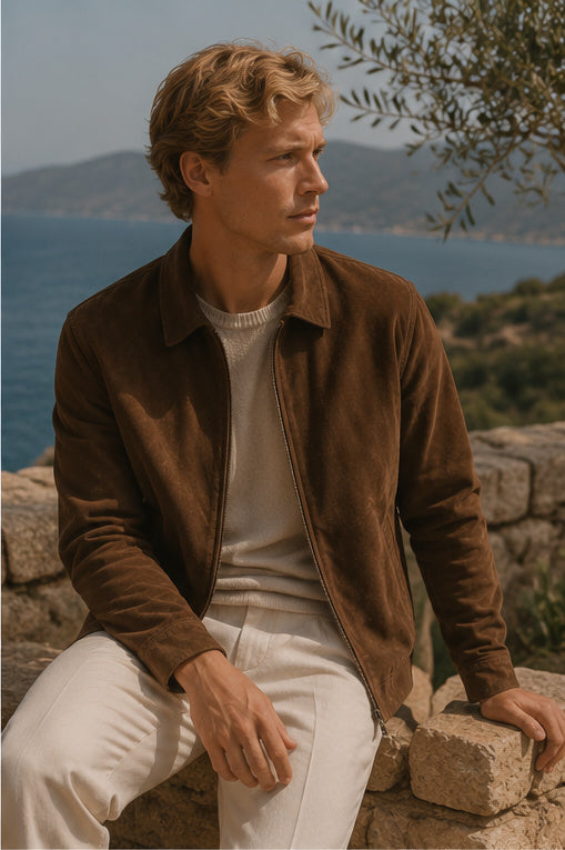 Veste en daim "Patina"