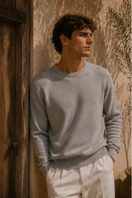 Pull col rond "Cachemire Grezzo"