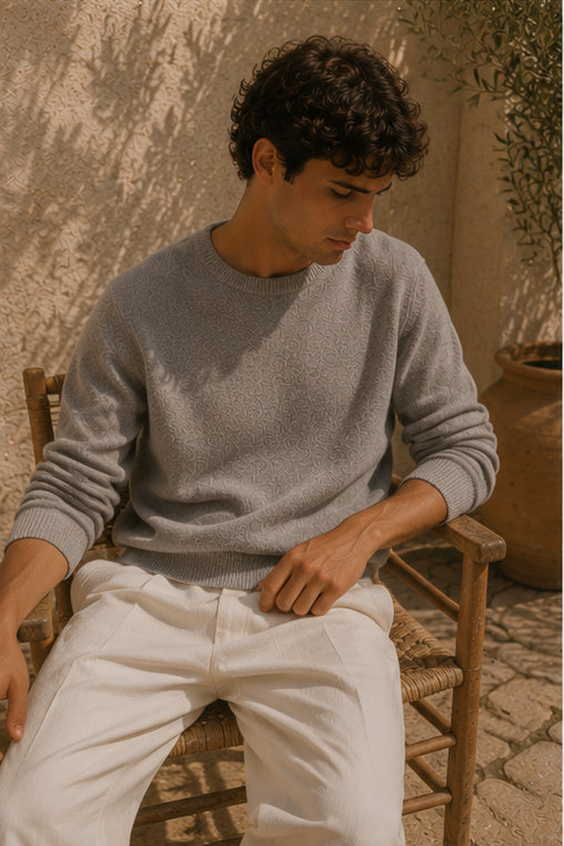 Pull col rond "Cachemire Grezzo"