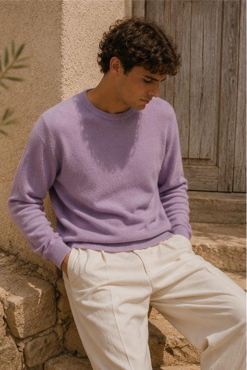 Pull col rond "Cachemire Grezzo"